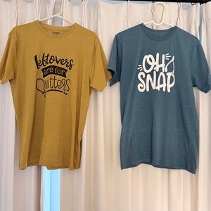 2 graphic tee bundle Large thanksgiving office matching costume